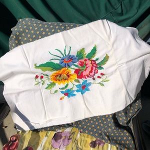 2 cross-stitch pillow case no completed.